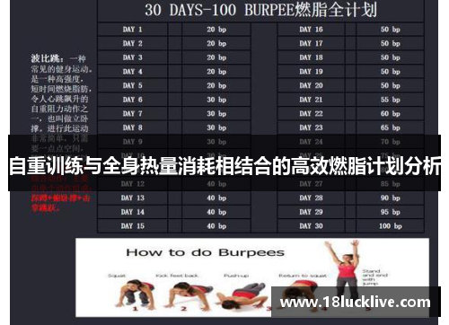 自重训练与全身热量消耗相结合的高效燃脂计划分析
